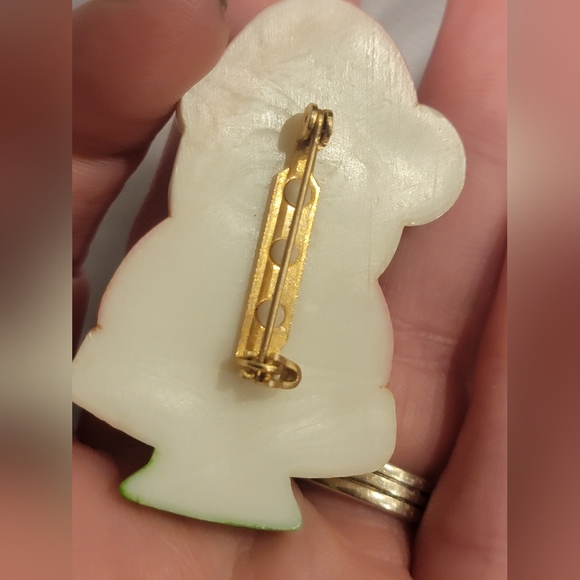 Three Vintage Christmas Pins/Brooches, Tree, Candle, Santa - Picture 10 of 12